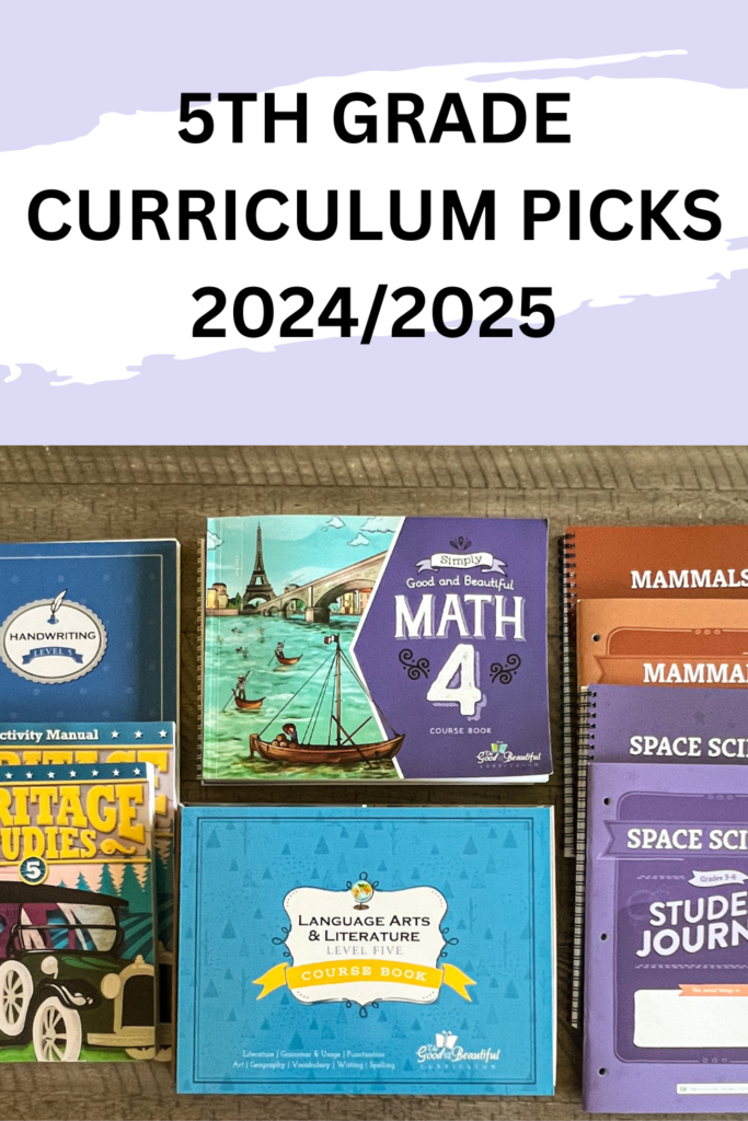 5th grade curriculum picks